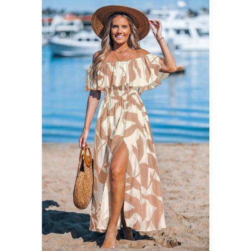 Robe longue tropicale col asymétrique - CUPSHE - Modalova