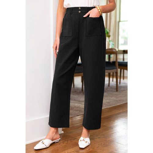 Pantalon noir taille élastique - CUPSHE - Modalova