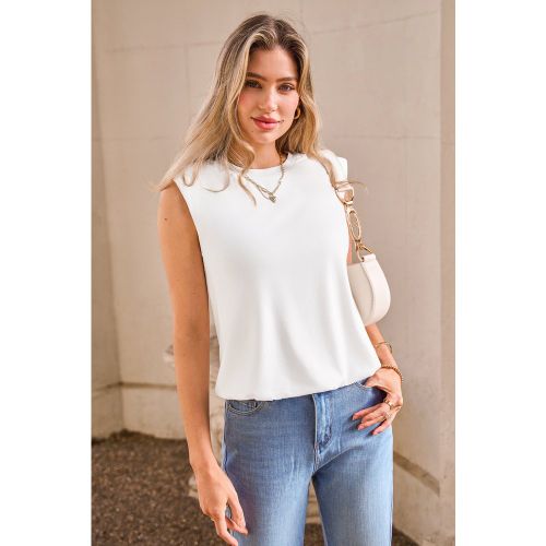 T-shirt blanc épaule oversize - CUPSHE - Modalova