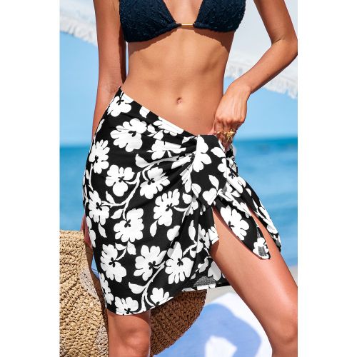 Paréo cover up floral nouer sur le côté - CUPSHE - Modalova