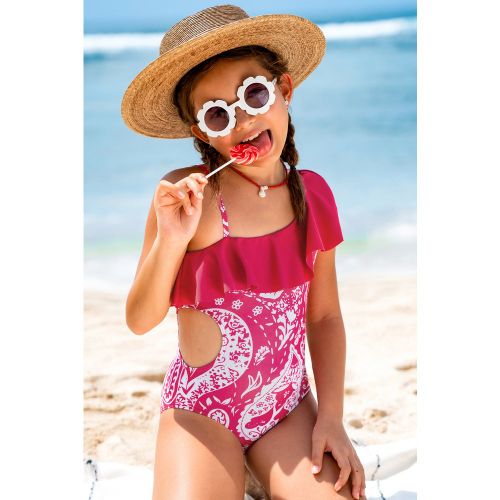 Maillot de bain une pièce paisley à volants - CUPSHE - Modalova