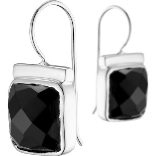 Boucles d'oreilles La Pompadour en argent 925, Onyx, , 8.6g - CLIO BLUE - Modalova