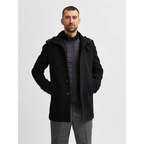 Manteau de laine Col cheminée - Selected Homme - Modalova