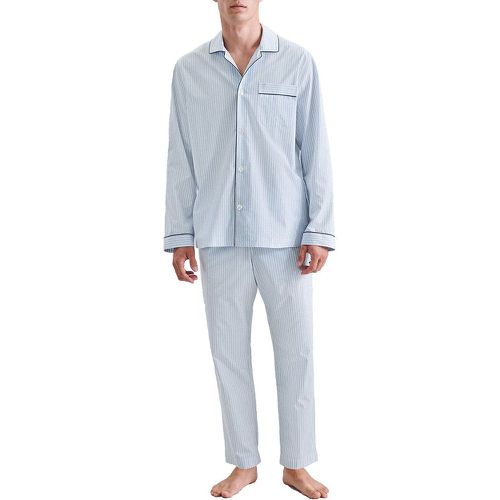 Pyjama long rayé boutonné en coton - seidensticker - Modalova