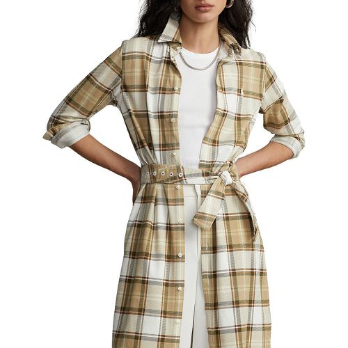 Robe-chemise à carreaux ceinturée - Polo Ralph Lauren - Modalova