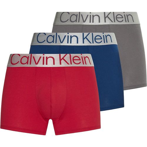 Lot de 3 boxers unis gros logo ceinture - Calvin Klein Underwear - Modalova
