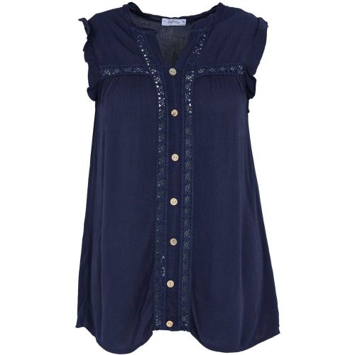 Blouse unie macramé - PAPRIKA - Modalova