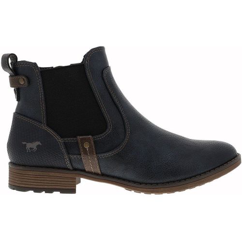 Bottines en cuir avec soufflet élastiqué et zip - mustang shoes - Modalova
