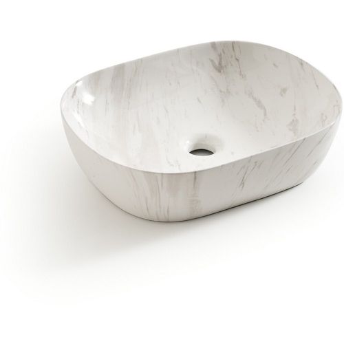 Vasque ovale céramique effet marbre, Mabel - LA REDOUTE INTERIEURS - Modalova