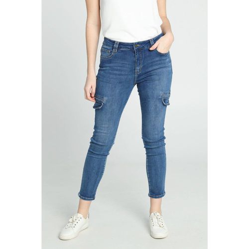 Jeans cargo uni en coton avec strass - CASSIS - Modalova