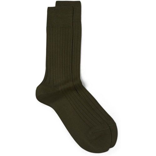 Chaussettes unies kaki - DRAEGER PARIS - Modalova