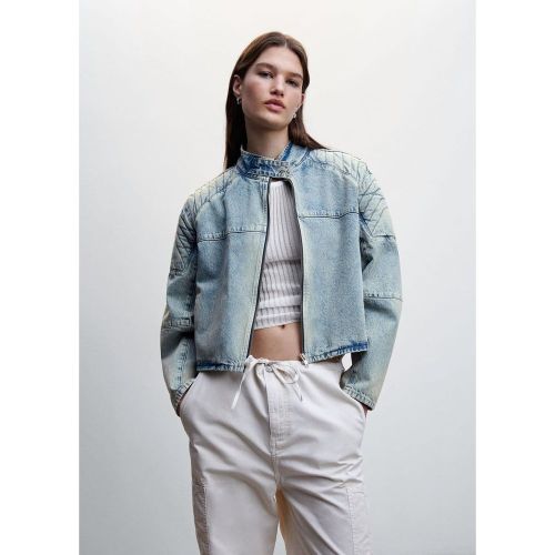 Blouson en jean style biker - Mango - Modalova