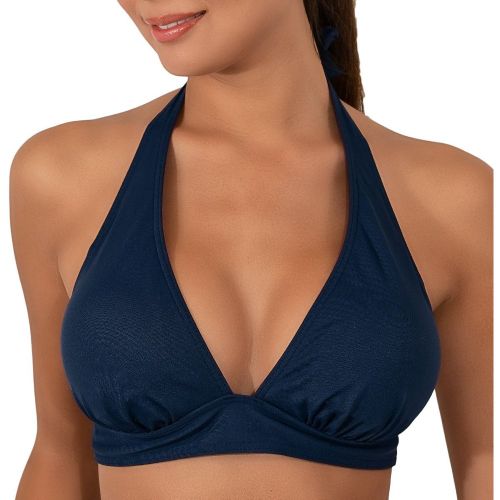 Haut de maillot foulard rembourrage amovible Marine - SUN PLAYA - Modalova