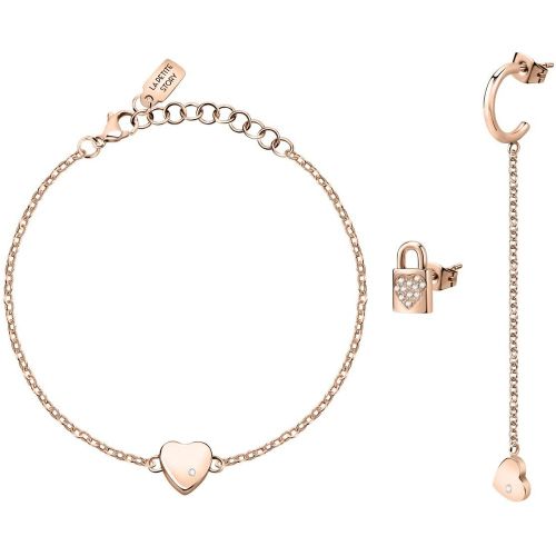 Parure love bracelet et boucles d'oreilles en métal - LA PETITE STORY - Modalova