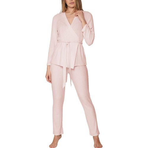 Pyjama tenue d'intérieur pantalon top croisé Elegant Line - ADMAS - Modalova