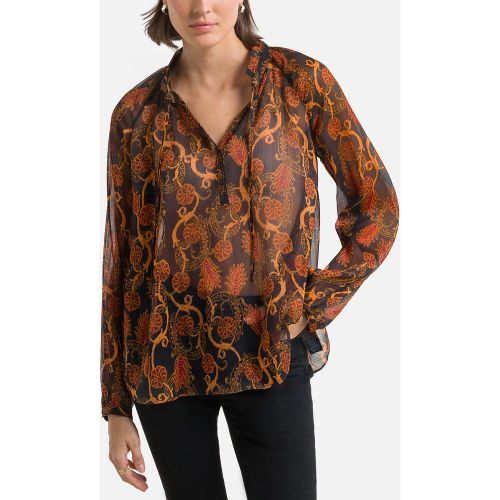 Chemise col montant, manches longues - IKKS - Modalova