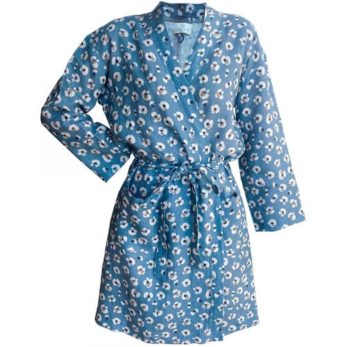 Kimono en lin lavé imprimé, Léo - GABRIELLE PARIS - Modalova