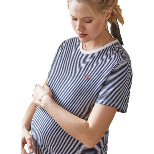 T-shirt rayé grossesse et allaitement en coton - VERTBAUDET - Modalova