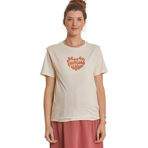 T-shirt à message grossesse et allaitement en coton - VERTBAUDET - Modalova