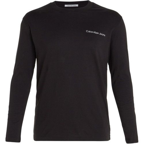 T-shirt coton col rond manches longues - Calvin Klein - Modalova