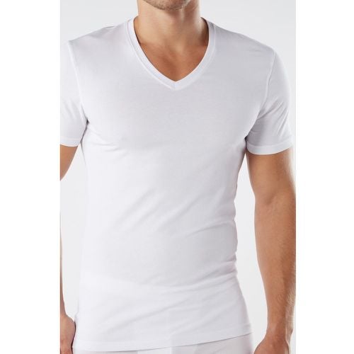 T-Shirt en coton supima® élasticisé à col V - INTIMISSIMI - Modalova