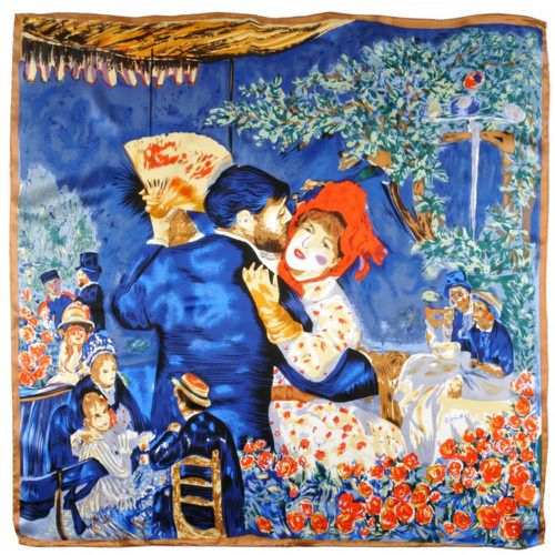 Carré de soie Auguste Renoir Danse à la campagne - SILKART - Modalova