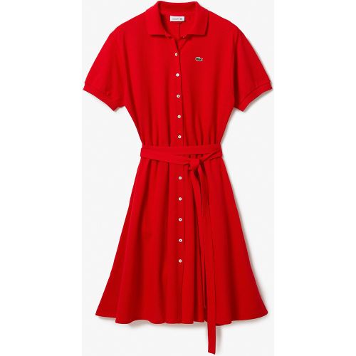 Robe polo courte évasée manches courtes - Lacoste - Modalova