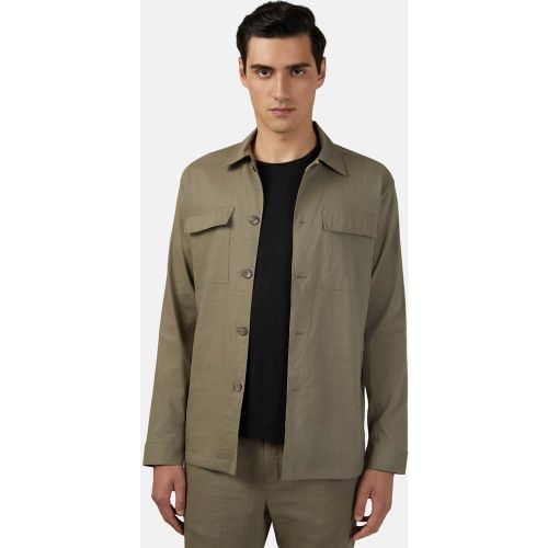 Surchemise en lin viscose extensible - BOGGI MILANO - Modalova