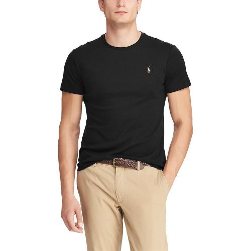 T-shirt col rond droit en interlock - Polo Ralph Lauren - Modalova