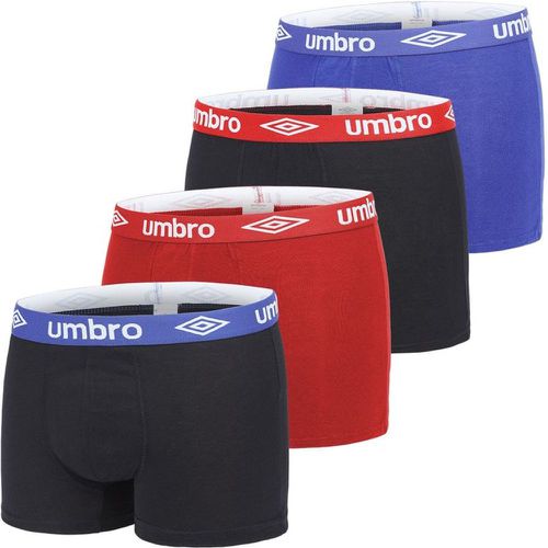 Boxers coton uni ceinture colorées Lot de 4 - Umbro - Modalova