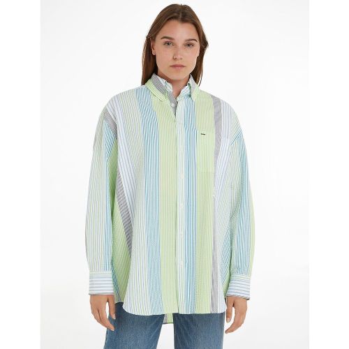 Chemise rayée ample, manches longues - Tommy Hilfiger - Modalova
