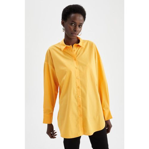 Chemise col italien manches longues - DEFACTO - Modalova