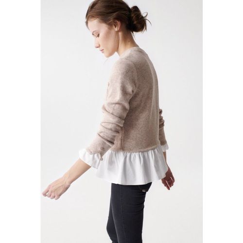 Pull en maille avec volants ELBA - SALSA JEANS - Modalova