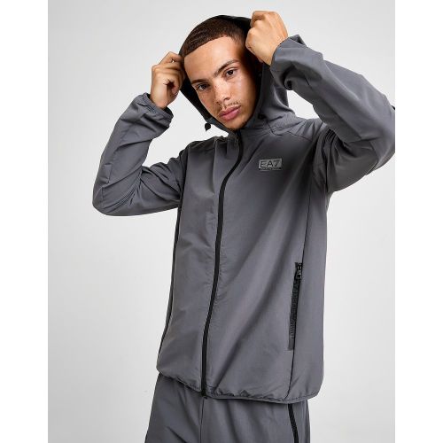 Sweat à capuche zippé réfléchissant - - EA7 Emporio Armani - Modalova