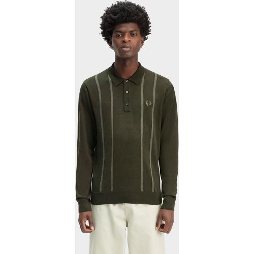 Vertical Stripe 1/2 Zip Knit - Fred Perry - Modalova