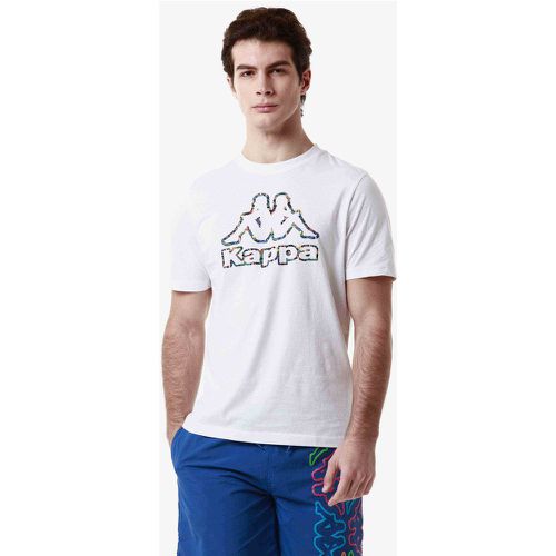 T-shirt Logo Fario Blanc Homme - Kappa - Modalova