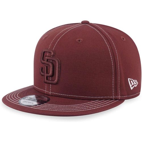 San Diego Padres MLB Contrast Stitching Brown 9FIFTY Snapback Adjustable Cap San Diego Padres logo on front San Diego wordmark on right New Era Flag e - shopify_EU_15006278746494_55339795480958 - Modalova