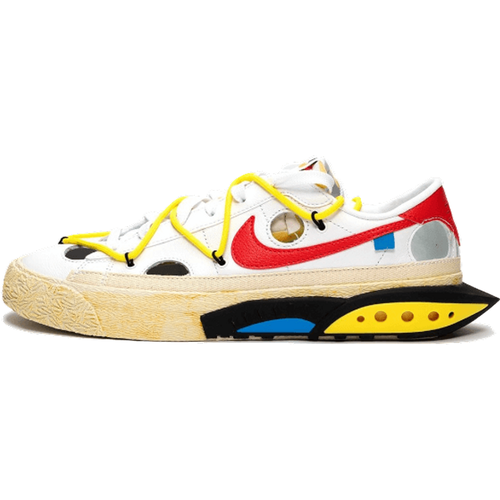 Blazer Low Off-White White University Red - Nike - Modalova