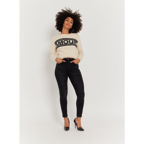 Jean skinny fourré noir avec moustaches | Couleur: | Taille: XS - My Store - Modalova