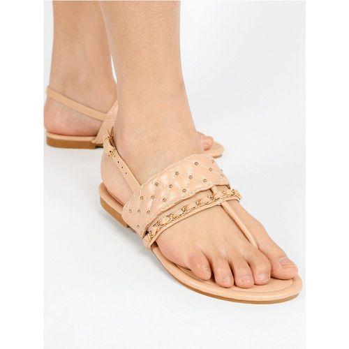 Sandale en simili cuir chaine strass | Taille: 36 | Couleur: - My Store - Modalova