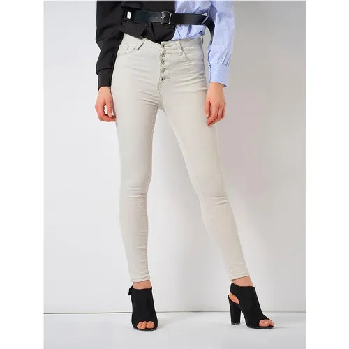Jeans slim beige taille haute 5 boutons | Taille: 34 | Couleur: - My Store - Modalova