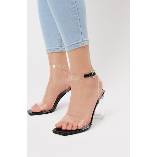 Sandale avec talon et strass transparents ajustable | Taille: 36 | Couleur: - My Store - Modalova