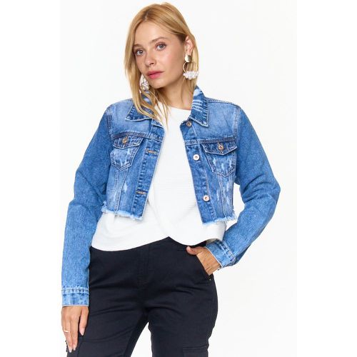 Veste en jean délavé courte | Couleur: | Taille: S - My Store - Modalova