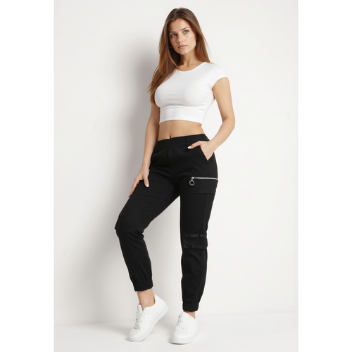 Pantalon de cargo en coton avec taille élastique | Couleur: | Taille: XS - Naumy - Modalova