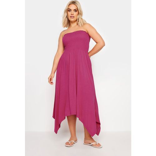 Robe Midi Bandeau Plissée Volantée , Grande Taille & Courbes - Yours - Modalova