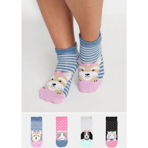 Lot De 4 Paires De Chaussettes & Roses Petits Chiens - Yours - Modalova