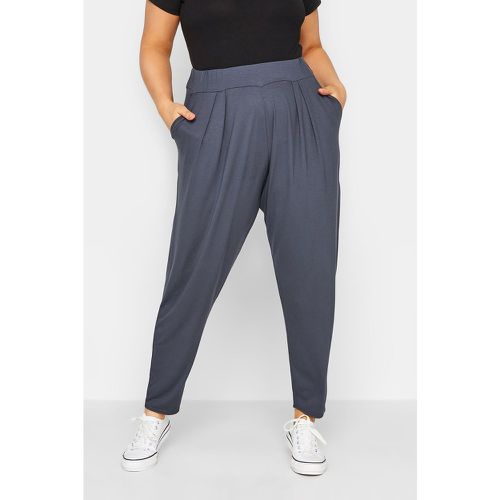 Pantalon Style Sarouel Charbonneux Plissé, Grande Taille & Courbes - Yours - Modalova