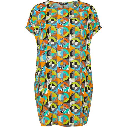 Curve & Blue Abstract Print Tunic Dress, Grande Taille & Courbes - Yours - Modalova