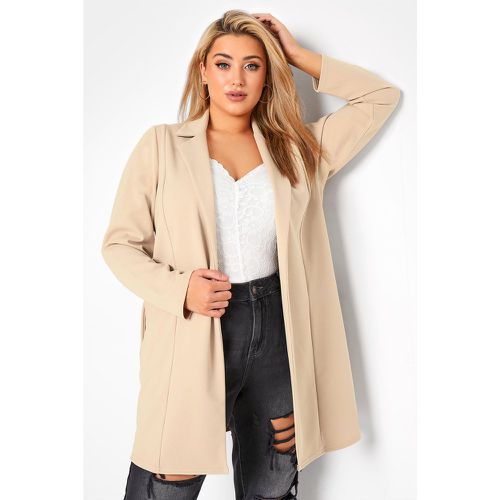 Blazer Long Beige, Grande Taille & Courbes - Yours - Modalova