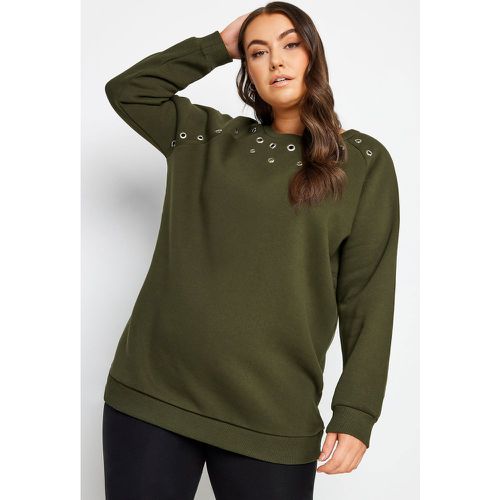 Sweatshirt Clouté Manches Longues, Grande Taille & Courbes - Yours - Modalova